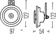 Cargar imagen en el visor de la galería, Hella Sharptone Horn Kit 12V 415/350Hz Yellow (3BB922000731 = H31000001) (Min Qty 360)