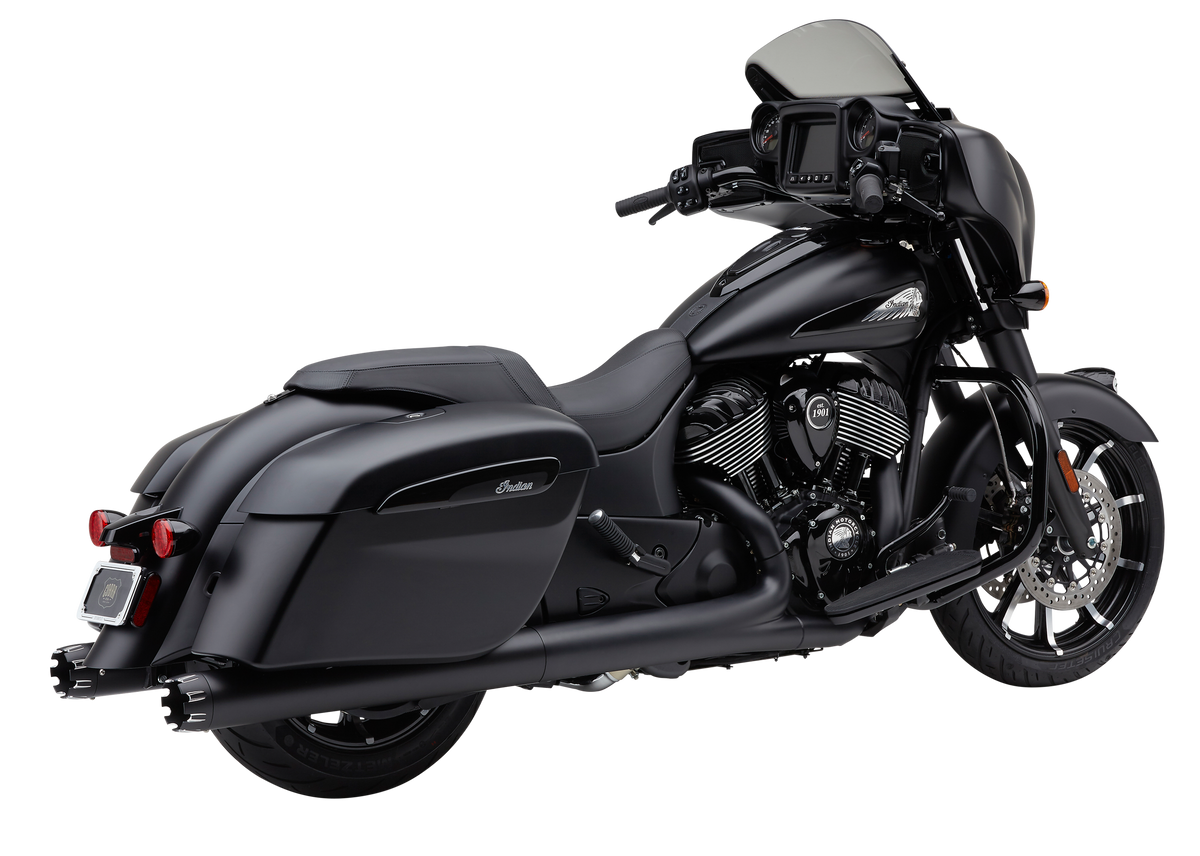 Cobra 4" NH Dual CUT Slip-ONS Black Indian GEN-1 BAG (5206B)