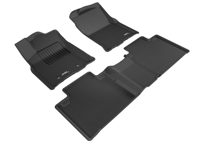 3D MAXpider 2016-2017 Toyota Tacoma Access Cab Kagu 1st & 2nd Row Floormats - Black