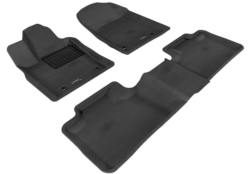 3D MAXpider Kagu Black 1st & 2nd Row Floor Mats for 2013-2023 Jeep Grand Cherokee