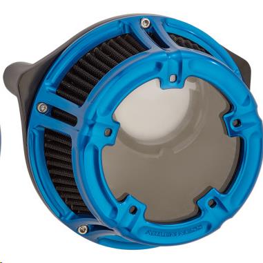 Arlen Ness Method Clear Sucker Air Cleaner Kit - Blue Fits 2000+ Big Twin