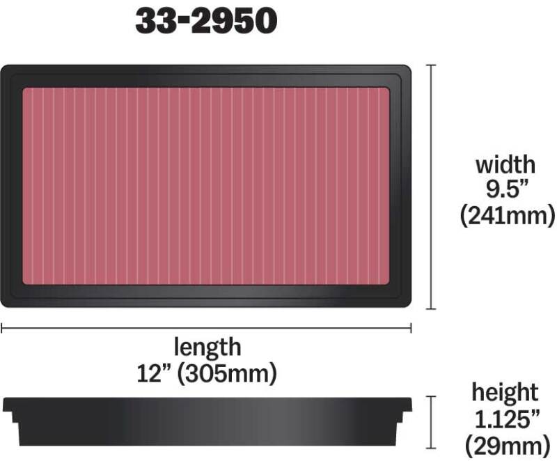 K&N Replacement Air Filter — 2008 Ford Falcon FG Territory