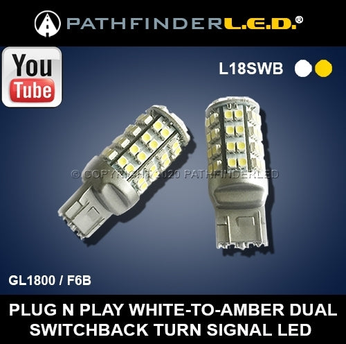 Pathfinder LED Turn Signal Bulbs Switchback White/Amber PR (L18SWB)