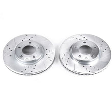 Cargar imagen en el visor de la galería, Power Stop 07-08 Ford Edge Front Evolution Drilled &amp; Slotted Rotors - Pair