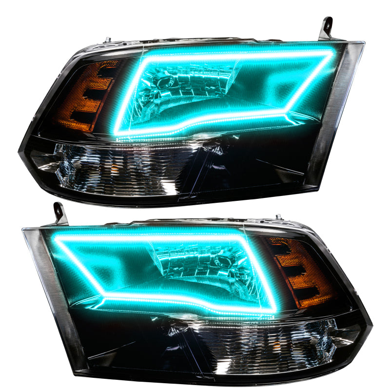 Oracle Lighting 09-18 RAM 1500 Sport Halo Headlights - Blk Housing w/No Controller