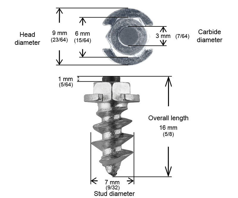 Igrip 15MM Shoulder Screw Studs QTY 100 (SS-15100)