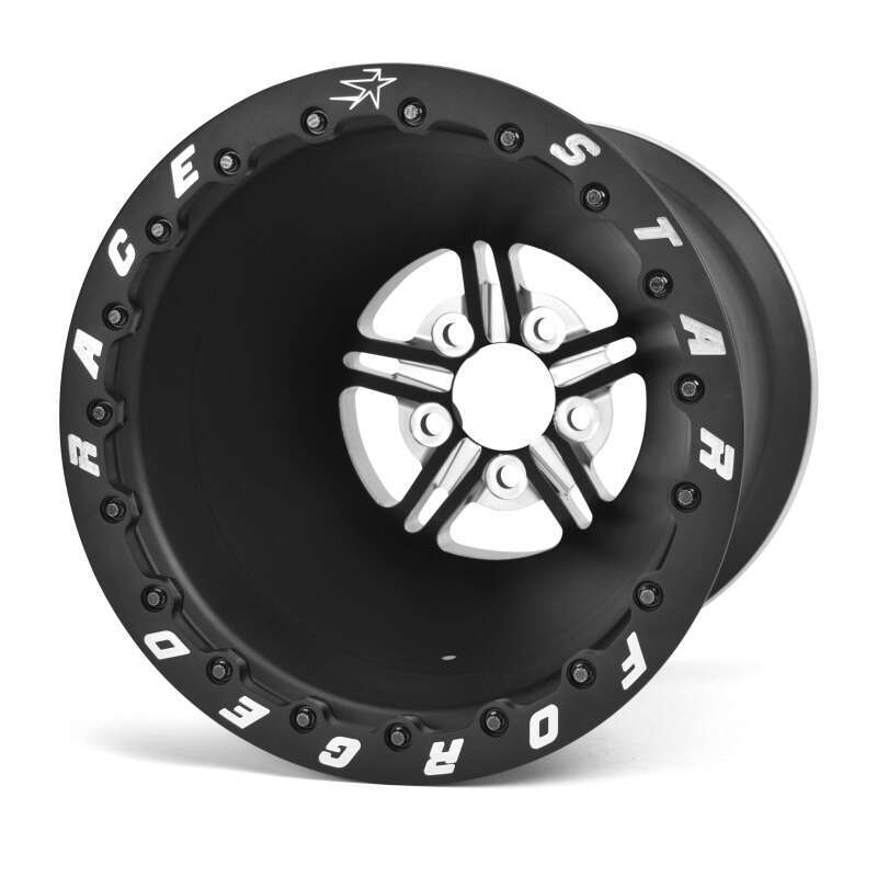 Race Star 63 Pro Forged DBL Bead Liner 16x18 5x5.00BC 6.00BS Black Anodized/Machined Wheel