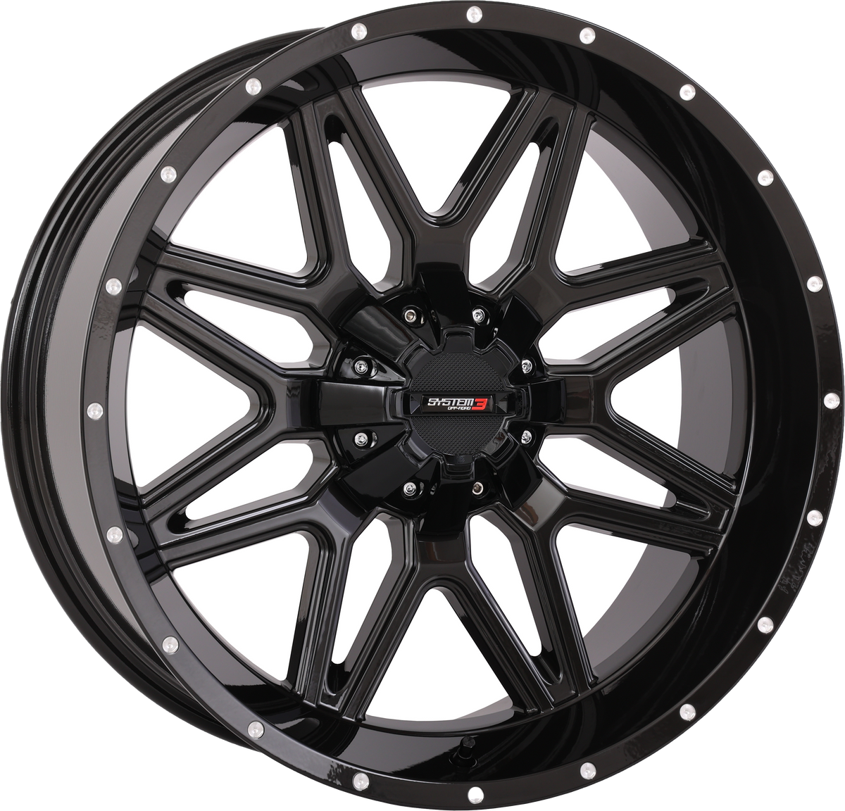 System 3 ST7 Wheel 20X9 5+4 (0MM) 4/137 & 4/156 Gloss Black (20S3-7335)