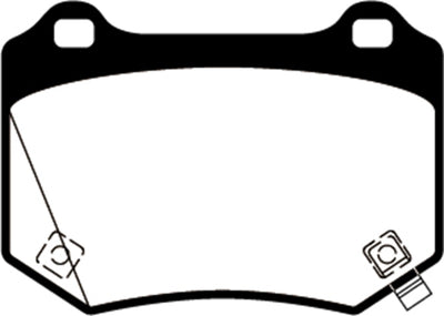 EBC Yellowstuff High-Performance Rear Brake Pads — Fits 2018-2021 Subaru WRX STI