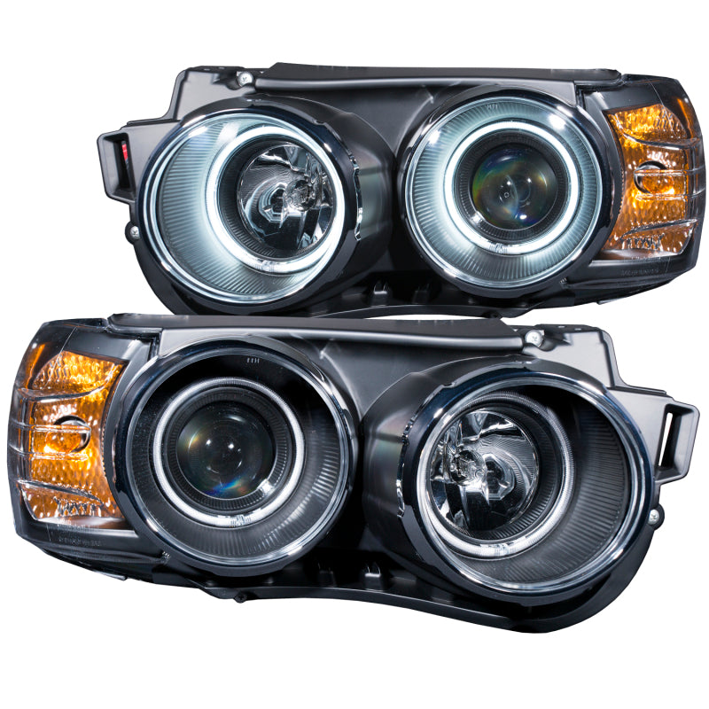 Faros delanteros con proyector ANZO 2012-2015 Chevrolet Sonic con Halo negro (CCFL)