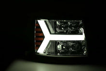 Cargar imagen en el visor de la galería, AlphaRex 07-13 Chevy 1500HD NOVA LED Proj Headlights Plank Style Chrm w/Activ Light/Seq Signal