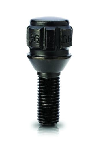 LUG BOLT LOCK CONE 12-1.50 BLK 28MM