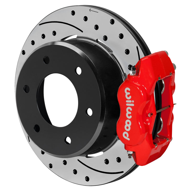 Wilwood 71-91 Chevy Blazer Forged Dynalite Rear Brake Kit w/ 12.19in Drilled/Slotted Rotor - Red