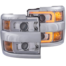 Cargar imagen en el visor de la galería, ANZO Projector Headlights 15-17 Chevrolet Silverado 2500HD / 3500HD Chrome w/ Chrome Rim