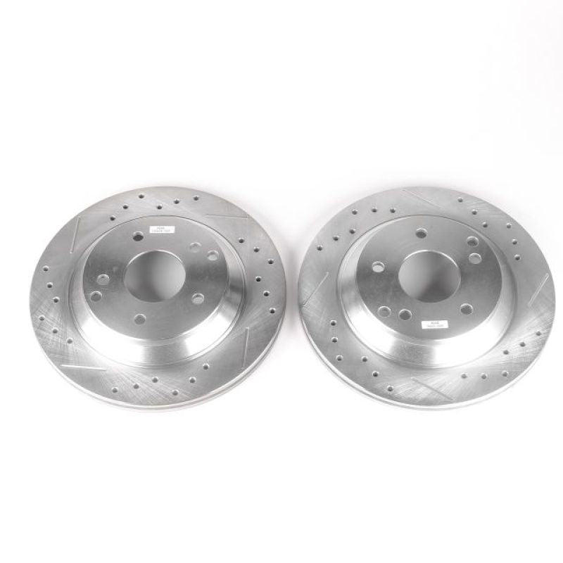 Power Stop 88-96 Chevrolet Corvette Rear Evolution Drilled & Slotted Rotors - Pair