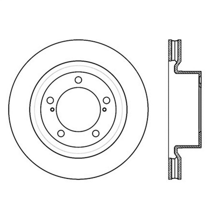 Rotor ranurado y perforado delantero derecho StopTech 07-09 Toyota Tundra / 08-09 Toyota Sequoia