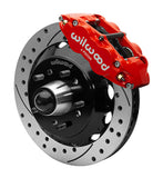 Wilwood Superlite 6R Front Brake Kit for 63-87 Chevy C10 Prospindle13.06 in Diameter, Red Calipers