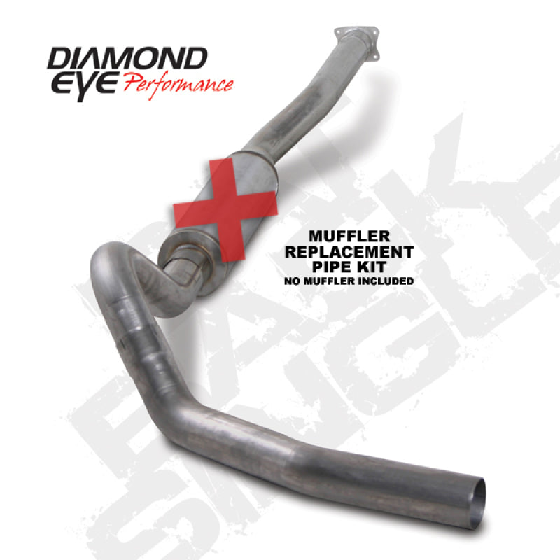 KIT Diamond Eye de 4 pulgadas para tubo de escape de remplazo de tubo de escape de acero inoxidable para Chevy/GMC 6.6L 2500/3500 01-05