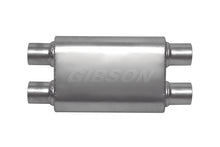 Cargar imagen en el visor de la galería, Gibson CFT Superflow Dual/Dual Oval Muffler - 4x9x18in/2.5in Inlet/2.5in Outlet - Stainless