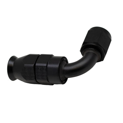 DeatschWerks 6AN 90-Degree Swivel PTFE Hose End - Anodized Matte Black