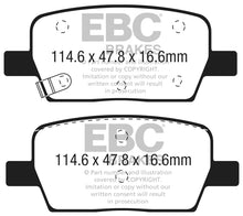 Cargar imagen en el visor de la galería, EBC 2016+ Cadillac CT6 2.0L Turbo Greenstuff Rear Brake Pads