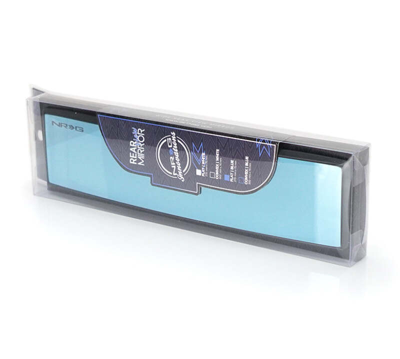 NRG 300mm Wide Panorama Clip-on Rearview Mirror - Convex w/ Blue Tint — Universal Fit
