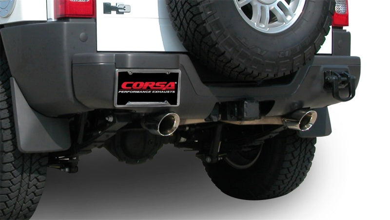 Corsa 2006-2008 Hummer H3 3.5L Polished Sport Cat-Back Exhaust