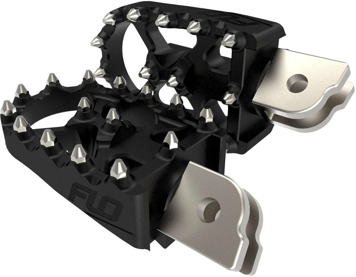 FLO Motorsports Moto Style Footpeg SET Black M8 Softail (FPEG-800-3 BLK)