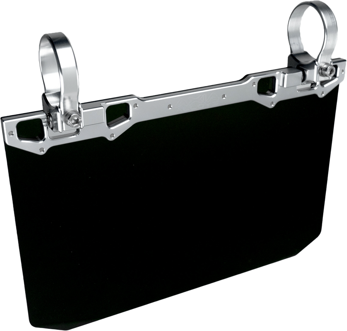 AXIA 12" X 8" Narrow Mount SUN Viso w/Solid Black Shield- Silver (MODNDSVB-C)