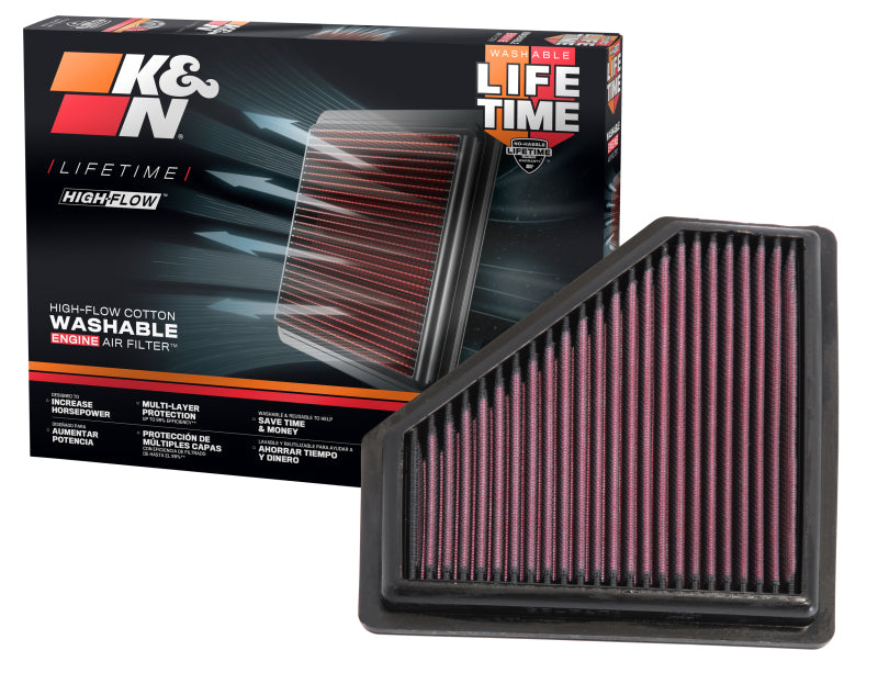 K&N 33-2401 Drop-In Air Filter — Fits 2008-2011 Ford Focus 2.0L