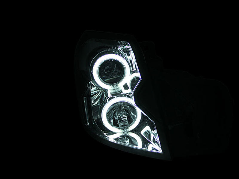 Faros delanteros con proyector ANZO 2003-2007 Cadillac Cts con Halo negro (CCFL)