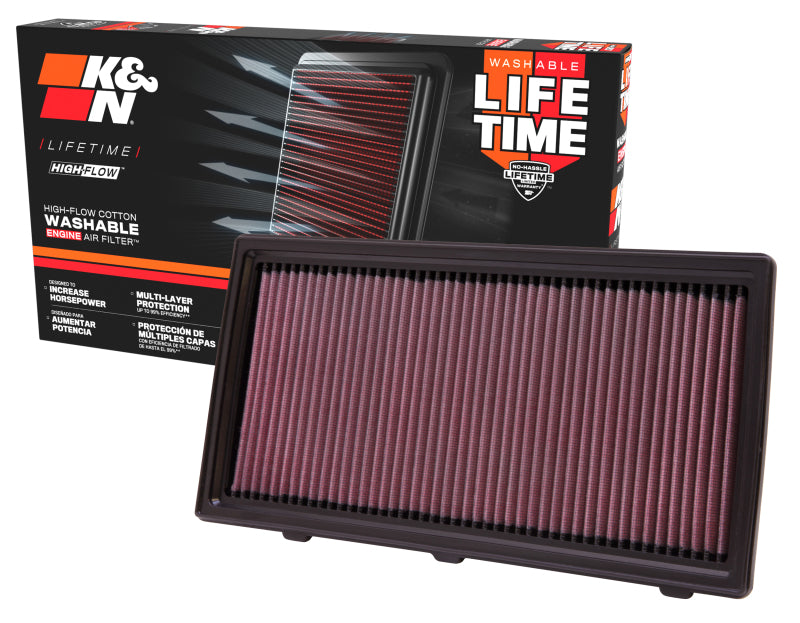 K&N 97-10 Dodge Dakota / 98-03 Durango / 06-09 Mitsubishi Raider Drop In Air Filter