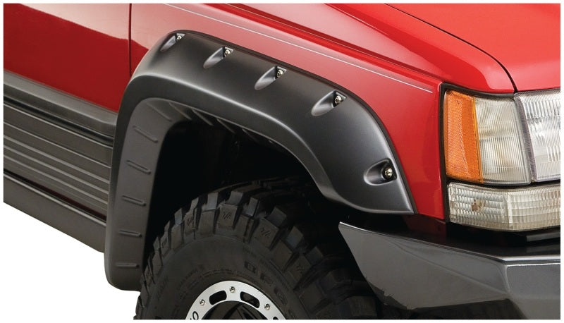 Guardabarros estilo recortado Bushwacker para Jeep Grand Cherokee 93-98, 4 piezas, color negro