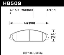 Cargar imagen en el visor de la galería, Hawk 05 Chrysler 300C w/ Perf. and HD Suspension HPS Street Front Brake Pads