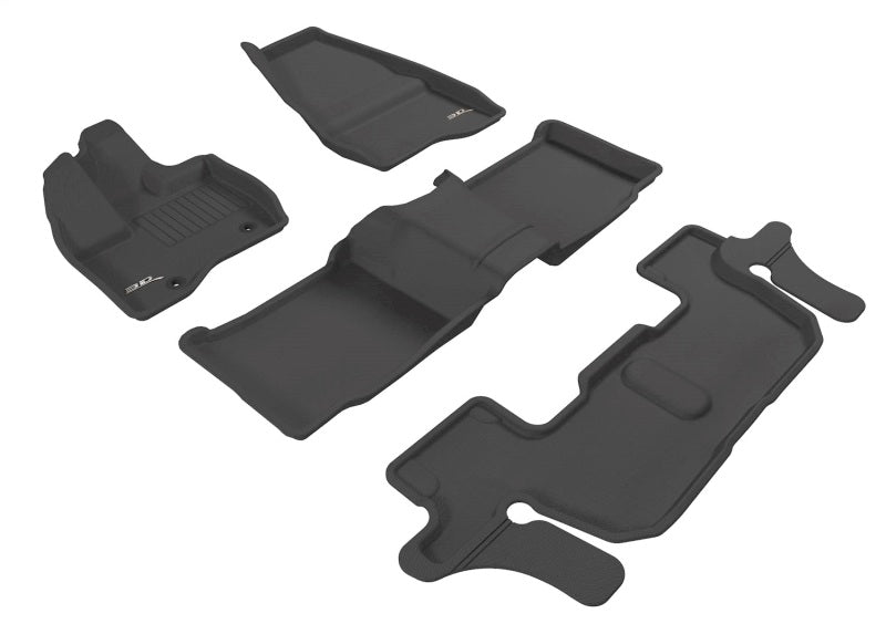3D MAXpider 11-14 Ford Explorer w/ Bench 2nd Row Kagu Black Full Set