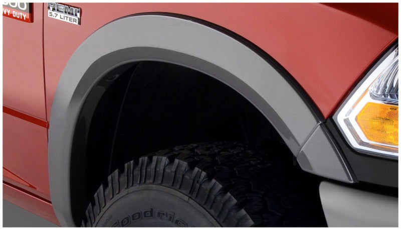 Guardabarros estilo OE de Bushwacker para Dodge Ram 2500 Fleetside 10-18, 4 piezas, caja de 76,3/98,3 pulgadas, color negro