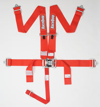 Cargar imagen en el visor de la galería, RaceQuip Red L &amp; L 5pt Seat Belt