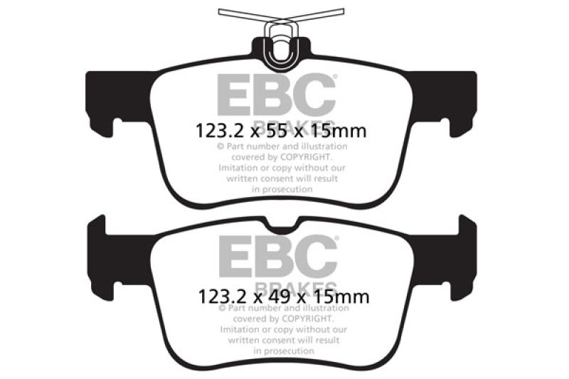 Pastillas de freno traseras EBC 13+ Ford Fusion 1.6 Turbo Yellowstuff