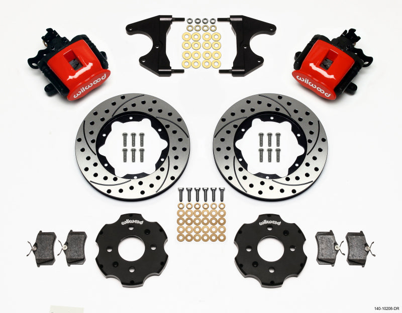 Wilwood Combination Parking Brake Rear Kit 11in Drum Drilled Disc - Fits 1992-2000 Honda Civic