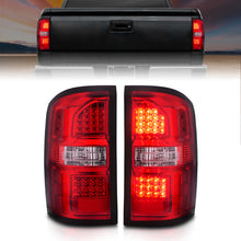 Cargar imagen en el visor de la galería, ANZO 2014-2018 GMC Sierra LED Tail Lights Black Housing Red/Clear Lens