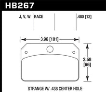 Cargar imagen en el visor de la galería, Hawk DTC-50 Brake Pads for Strange Caliper w/ 0.438in Center Hole