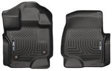 Cargar imagen en el visor de la galería, Husky Liners 15-23 Ford F-150 Super/Super Crew Cab WeatherBeater Black Front Floor Liners