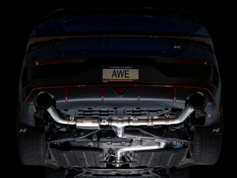 AWE 22-26 Hyundai Elantra N SwitchPath Cat-Back Exhaust - Diamond Black Tips