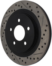 Cargar imagen en el visor de la galería, StopTech 05-10 Ford Mustang Slotted &amp; Drilled Left Rear Rotor