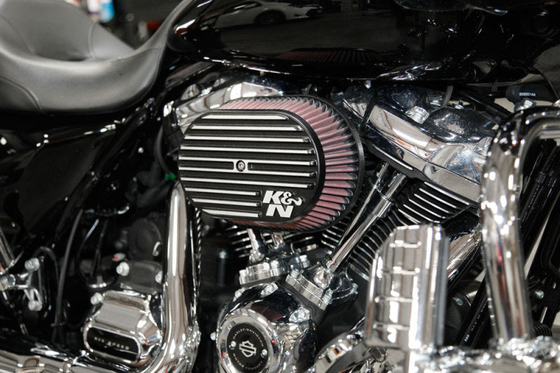 K&N Street Metal Intake System for 02-06 Harley Davidson Road King F/I 88cl Side Draft Dyna/Softail