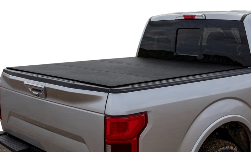 Access LOMAX Tri-Fold Bed Cover Black Urethane — Fits 2024 Toyota Tacoma 5ft Bed