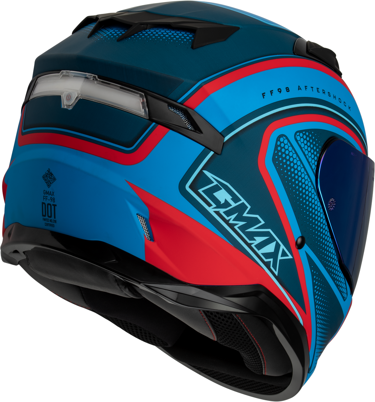 GMAX FF-98 Aftershock Helmet Matte Blue/RED SM (F19841004-DOT)