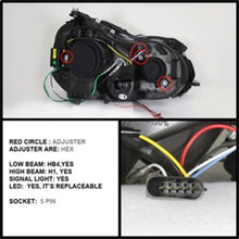 Cargar imagen en el visor de la galería, Proyector halógeno Spyder Mercedes Benz CLK 03-09 - LED Halo DRL Chrm PRO-YD-MBCLK03-DRL-C