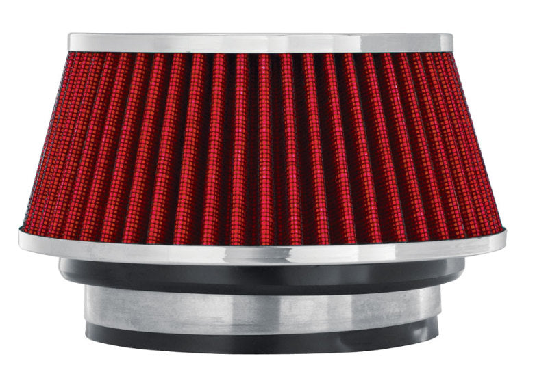 Spectre Adjustable Conical Air Filter 2-1/2in. Tall (Fits 3in. / 3-1/2in. / 4in. Tubes) - Red