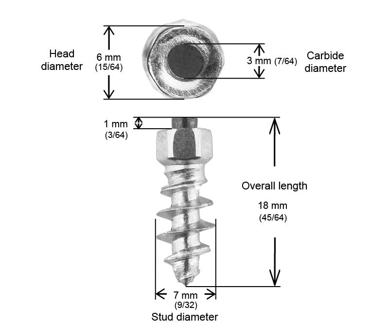Igrip 18MM Standard Screw Studs QTY 150 (ST-18150)